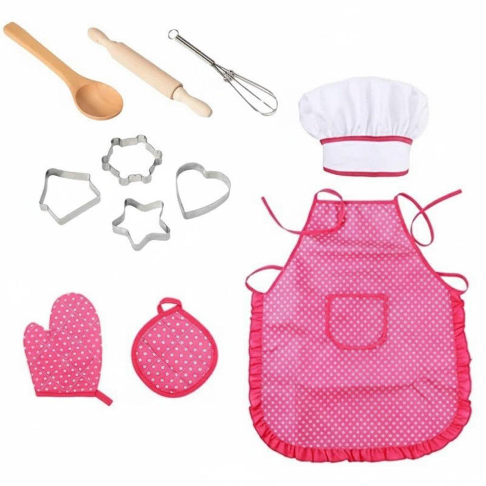 子供向けの11点セットのキッチンごっこ遊びセット。シェフエプ - Kitchen Kids Baking Set のレビューと価格