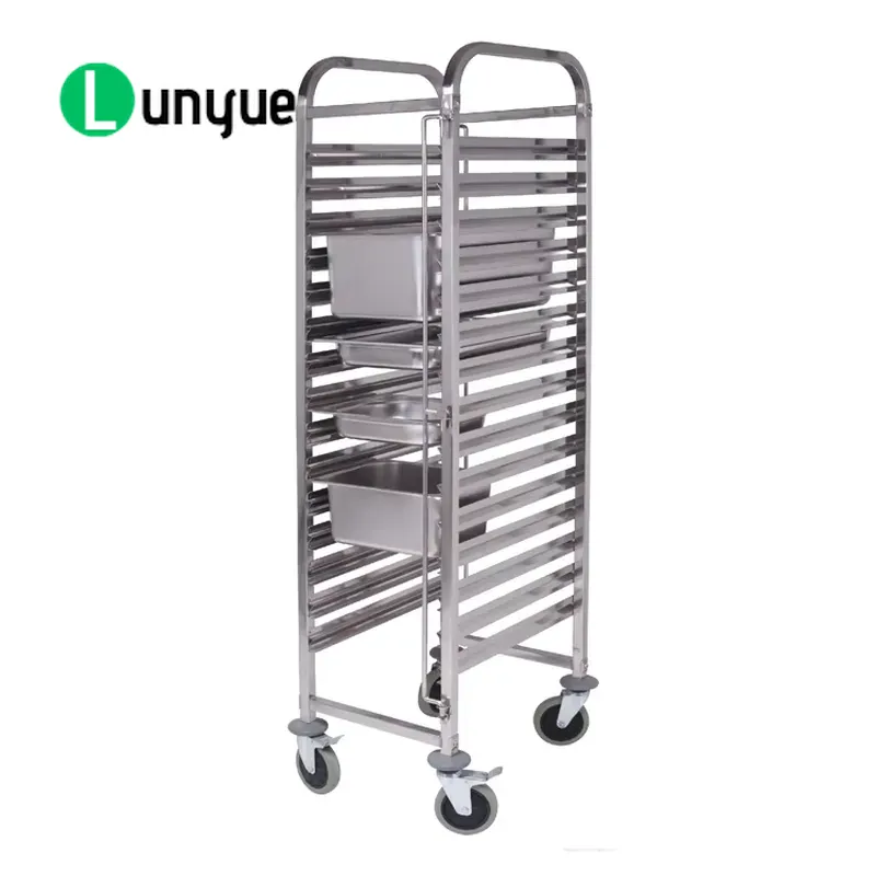15段式ステンレス製GNグリル、食品用オーブンカート。サイズ - Kitchen Baking Cart のレビューと価格