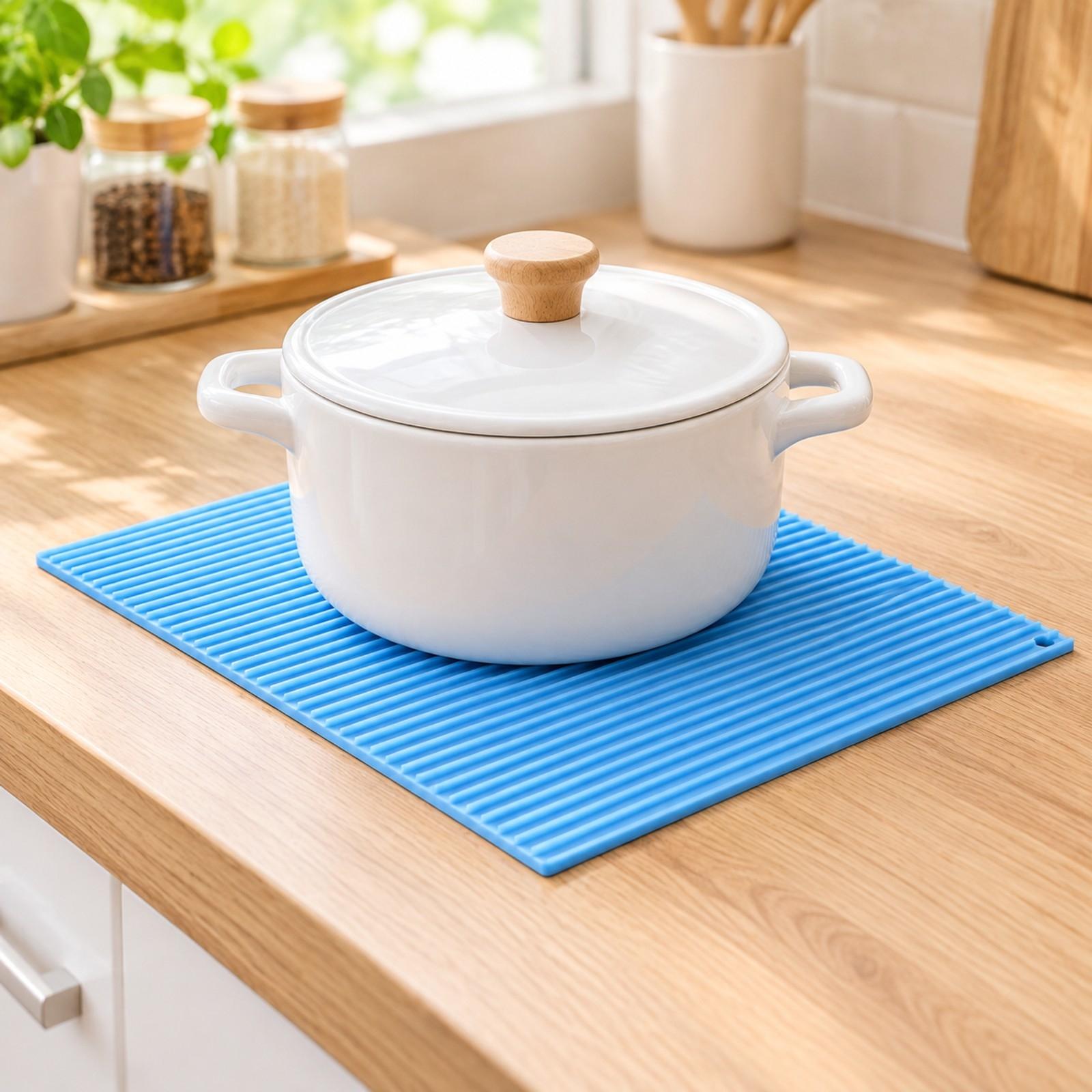 耐熱シリコン製キッチンマット。表面に凹凸加工を施し、カウンタ - Kitchen Baking Rack のレビューと価格