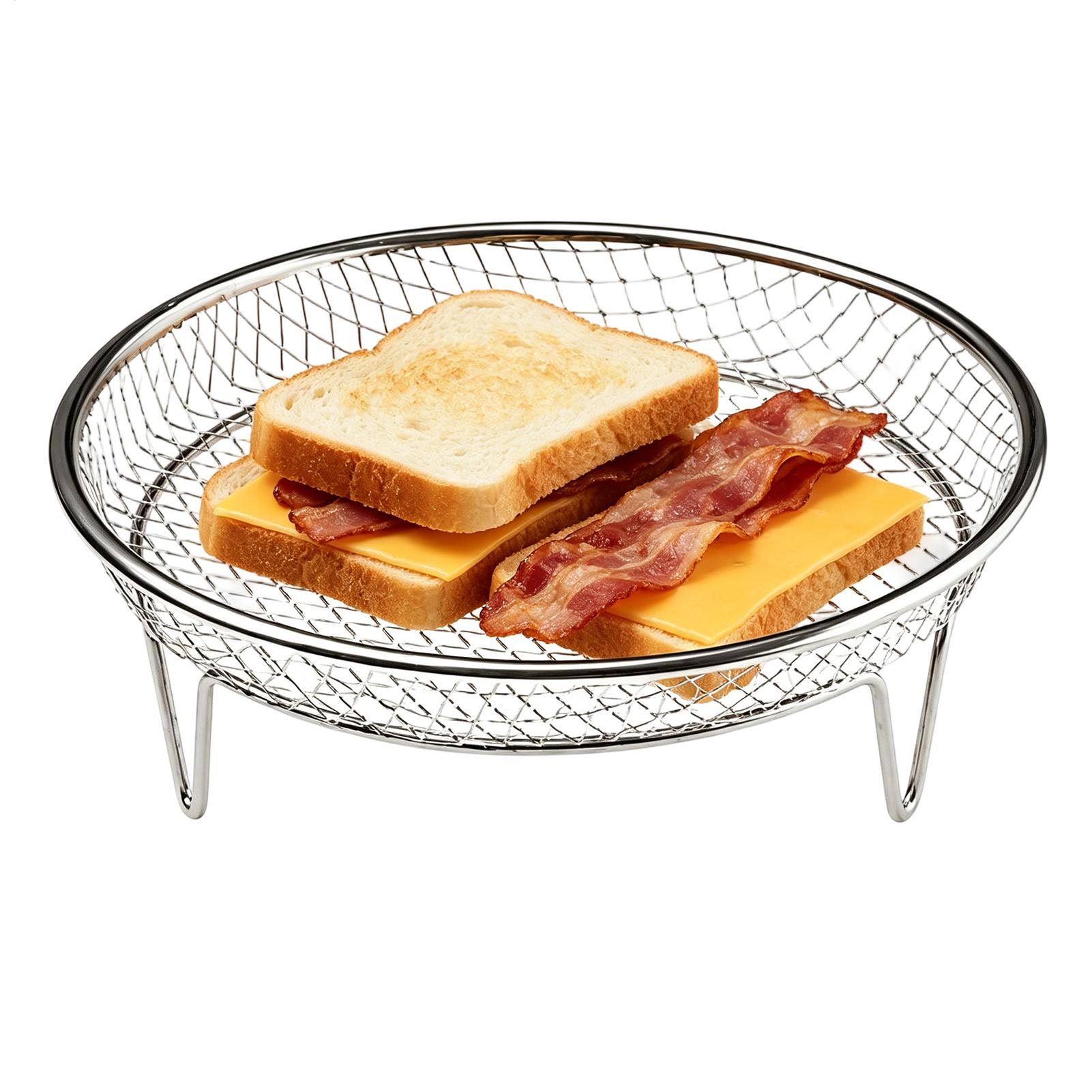 積み重ね可能なエアフライヤーバスケット、丸型、焼き網としても - Kitchen Baking Rack のレビューと価格