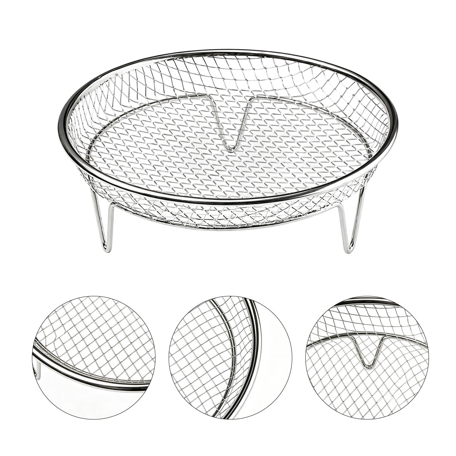 積み重ね可能なエアフライヤーバスケット、丸型、焼き網としても - Kitchen Baking Rack のレビューと価格