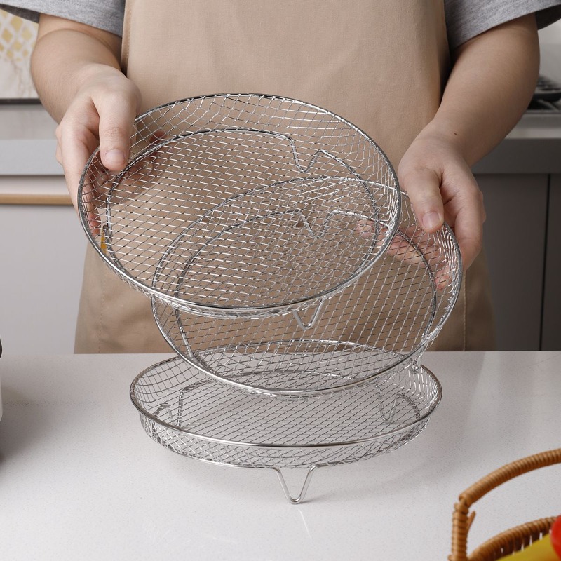 304ステンレス製、3段重ね可能な冷却ラック。エアフライヤー - Kitchen Baking Rack のレビューと価格