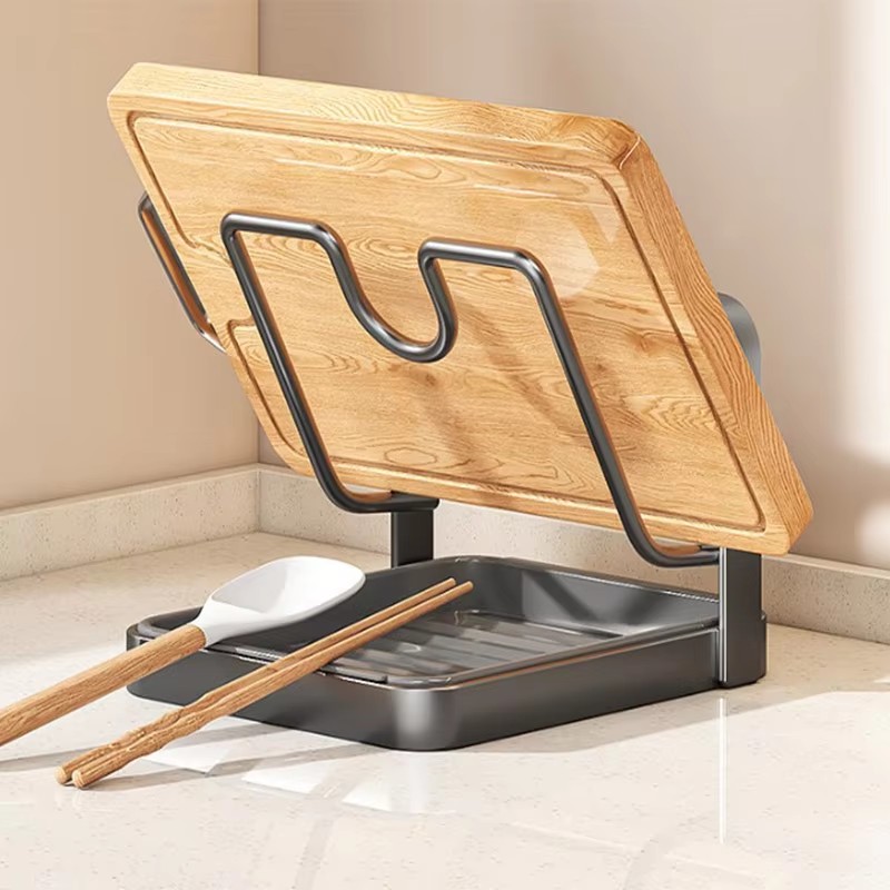2段式のキッチンカウンター用鍋蓋立て。水切りトレイ付きで、多 - Kitchen Uncle のレビューと価格