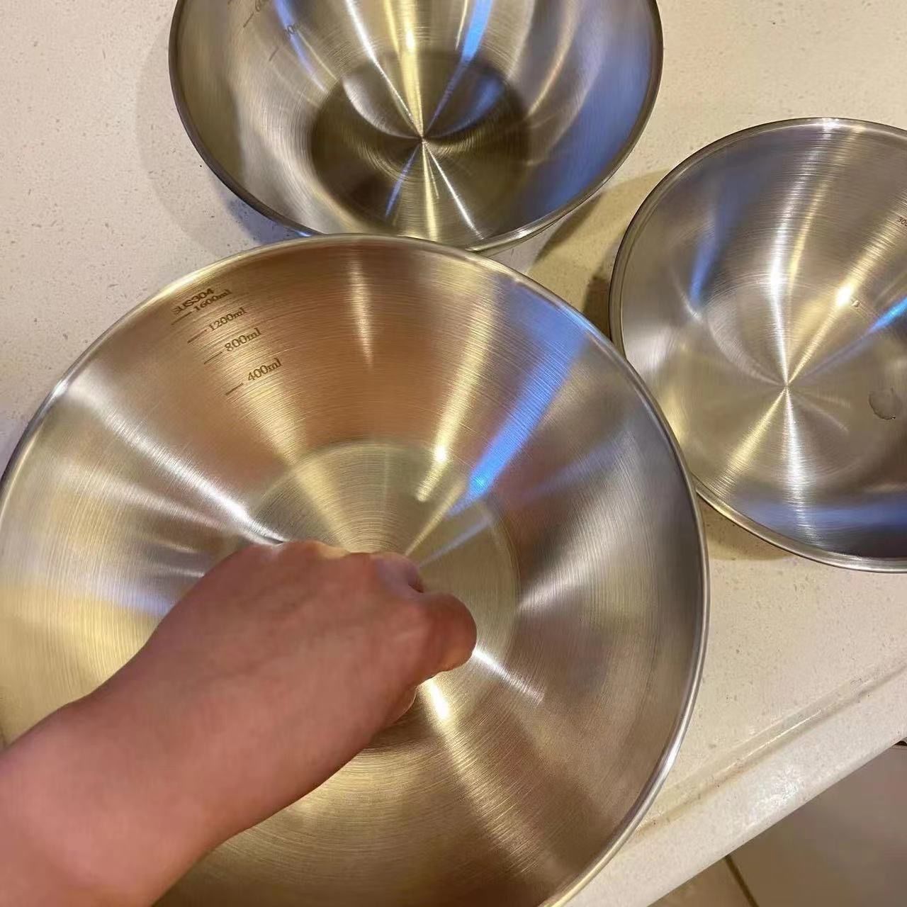 1-3個のステンレス製ボウルセット（目盛り付き）、調理、ベー - Baking Kitchen Set のレビューと価格